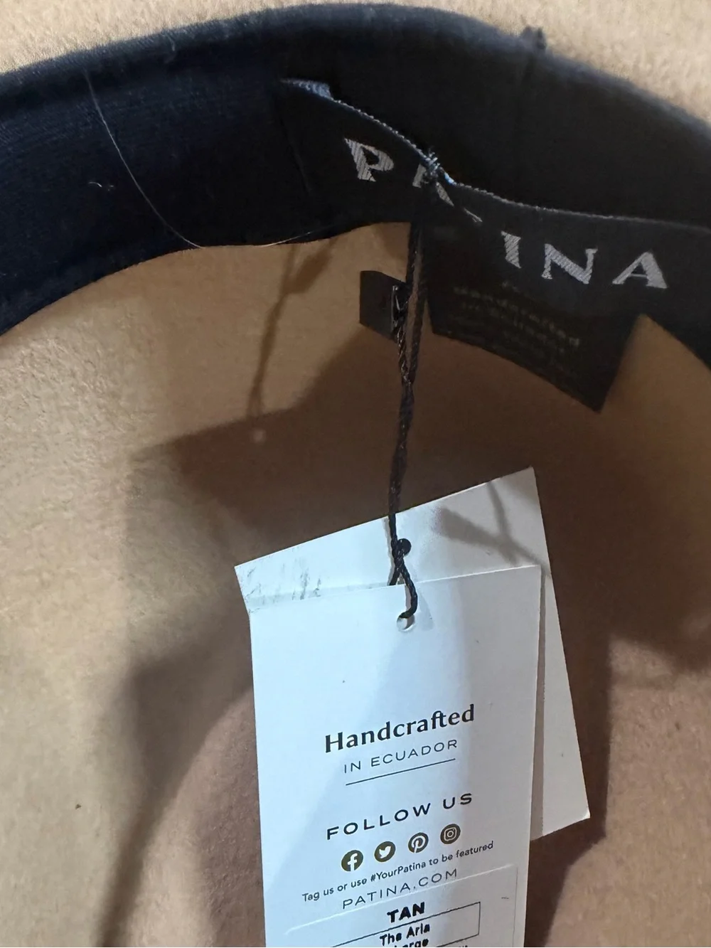 Patina The Aria Tan Wool Fedora Western‎ Hat Handcrafted Wide Brim S